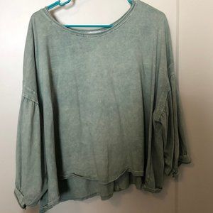 Sea Green Drop Sleeve Tee